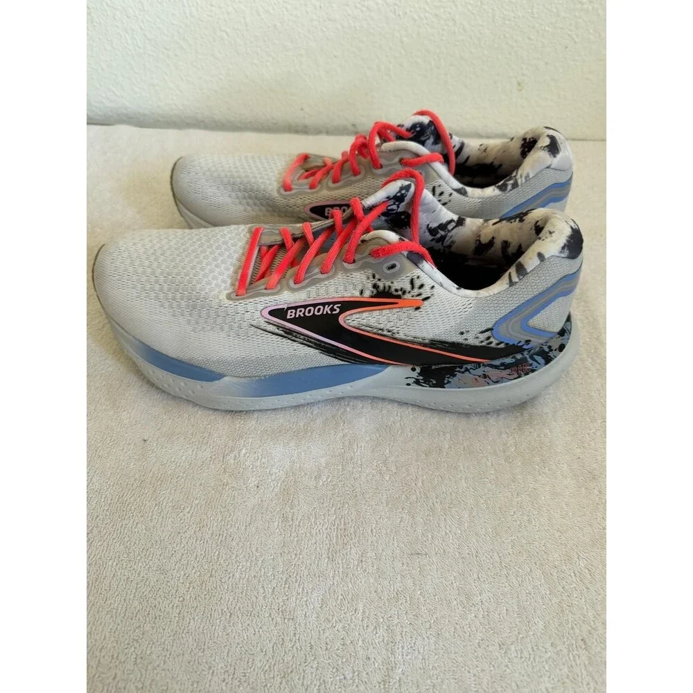Brooks Glycerin 21 Mens Size 12.5 D Oyster Orchid Bouquet Running Shoes Sneakers